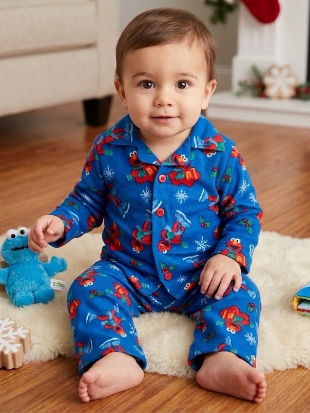 NWT Sesame Street Elmo Pajama Set - Blue and Red